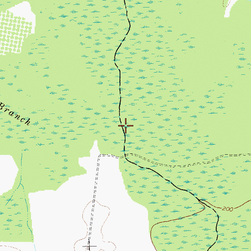 Topographic Map of Market Branch, GA
