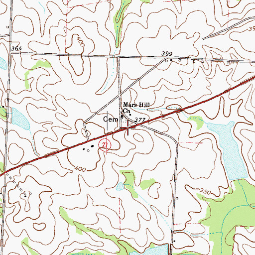 Topographic Map of McCallay, GA