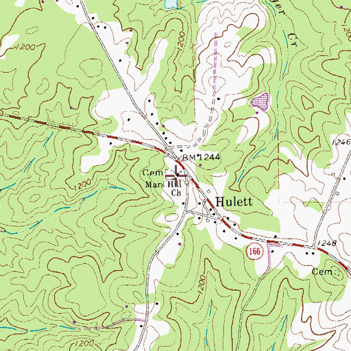 Topographic Map of Mars Hill Church, GA