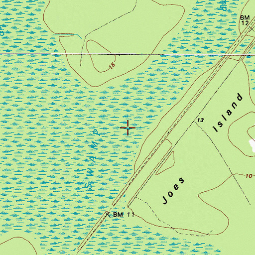 Topographic Map of Martin Strand, GA