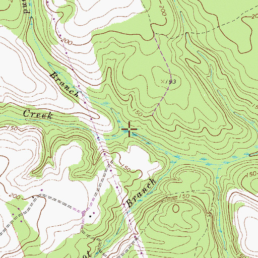 Topographic Map of Mash Pond Branch, GA