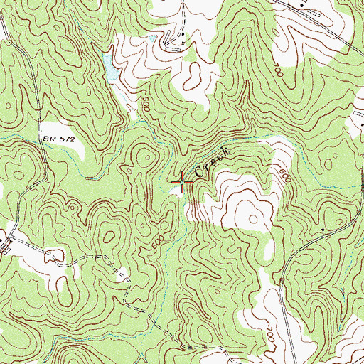 Topographic Map of Masons Mill Creek, GA