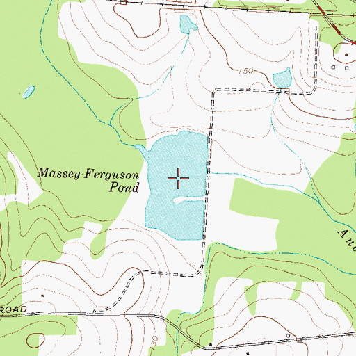 Topographic Map of Massey-Ferguson Pond, GA