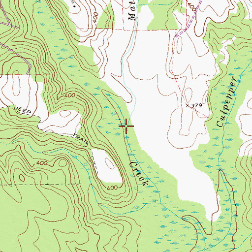 Topographic Map of Mathews Creek, GA