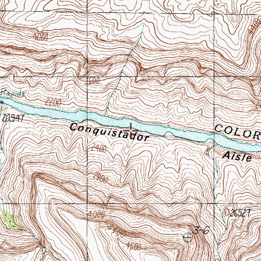Topographic Map of Conquistador Aisle, AZ