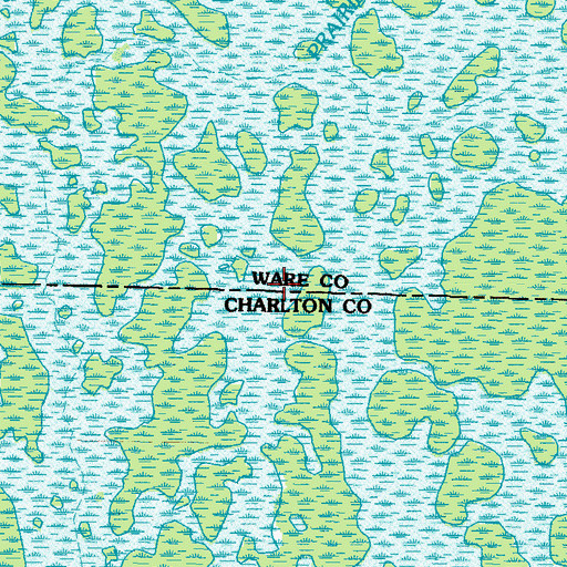 Topographic Map of Maul Hammock Lake, GA