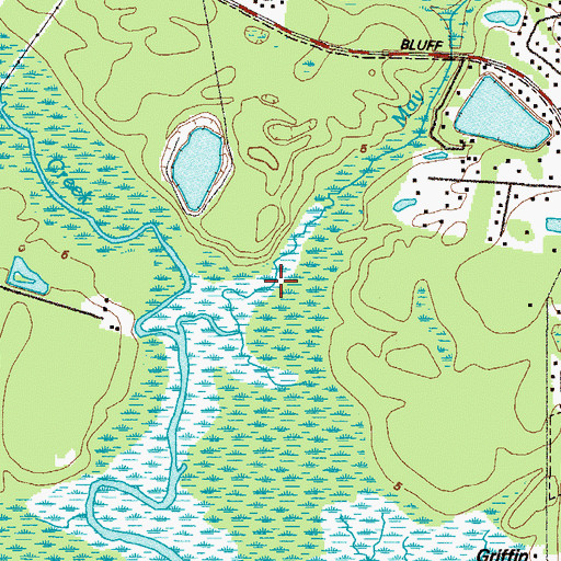 Topographic Map of May Branch, GA
