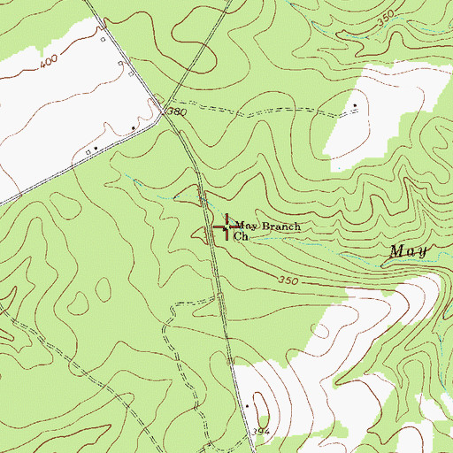 Topographic Map of May Branch Church, GA