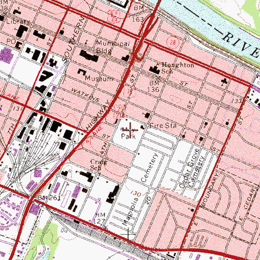Topographic Map of May Park, GA