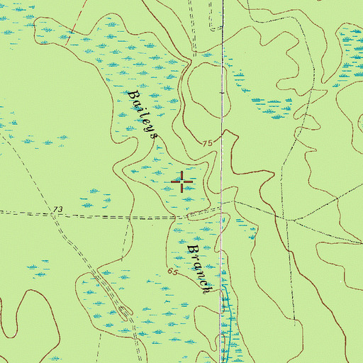 Topographic Map of Mays Bluff Branch (historical), GA