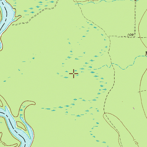 Topographic Map of McAllistor Mill Creek, GA