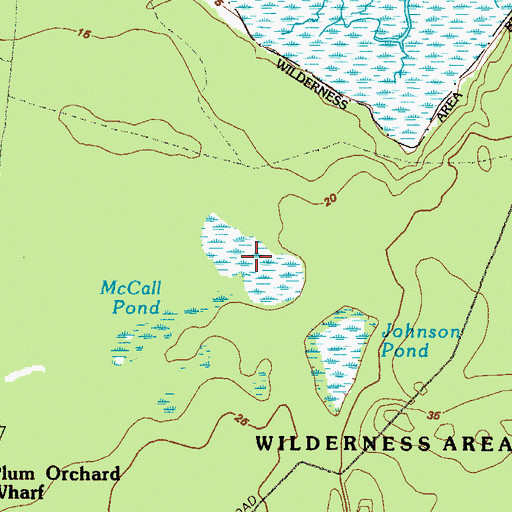 Topographic Map of McCall Pond, GA
