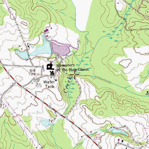 Topographic Map of McClane Creek, GA