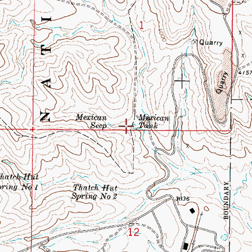 Topographic Map of Mexican Tank, AZ