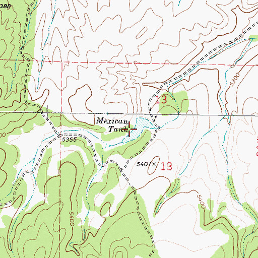 Topographic Map of Mexican Tank, AZ