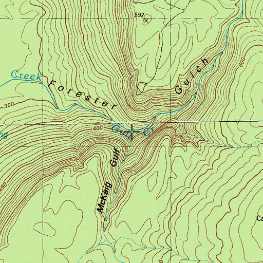 Topographic Map of McKaig Gulf, GA