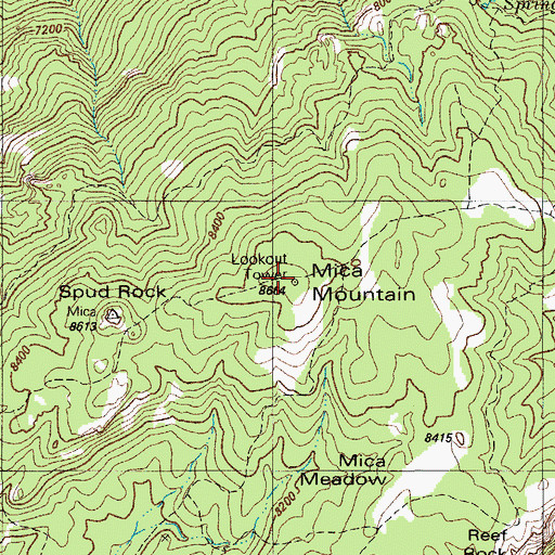 Topographic Map of Mica Mountain, AZ