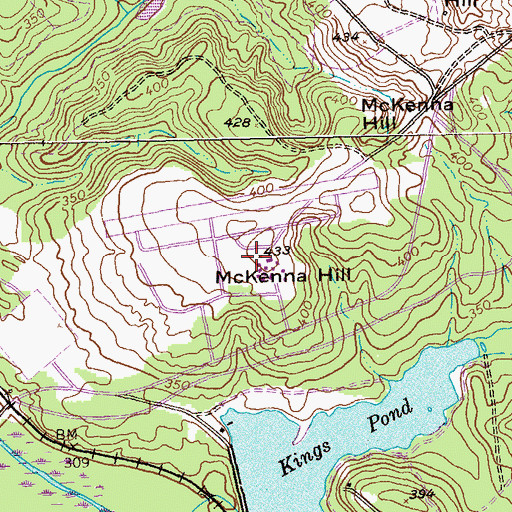 Topographic Map of McKenna Hill, GA