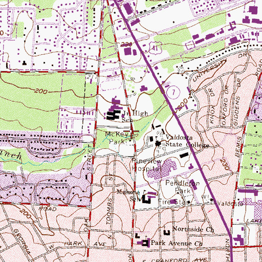 Topographic Map of McKey Park, GA