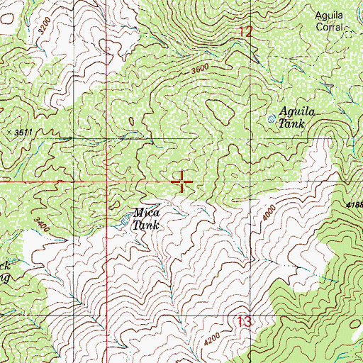 Topographic Map of Mica Tank, AZ