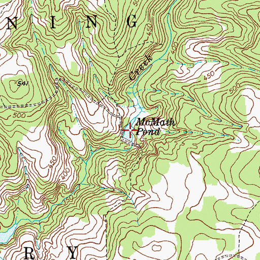 Topographic Map of McMath Pond, GA