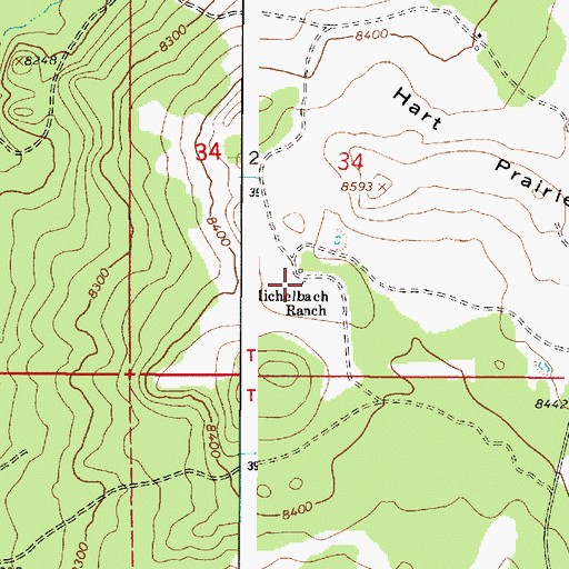 Topographic Map of Michelbach Ranch, AZ