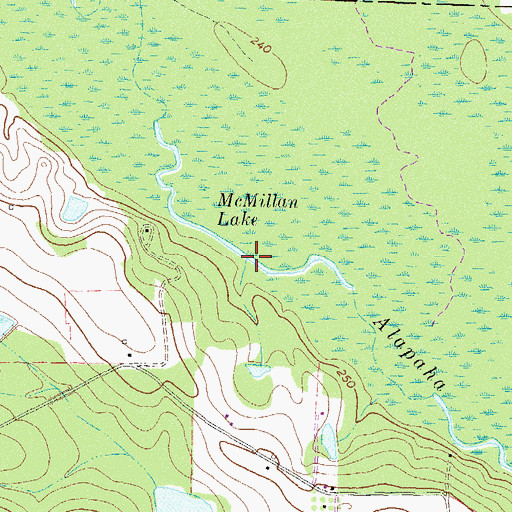 Topographic Map of McMillan Lake, GA