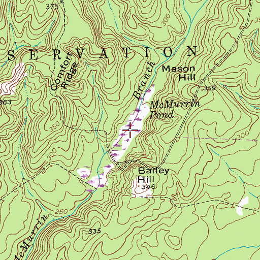 Topographic Map of McMurrin Pond, GA