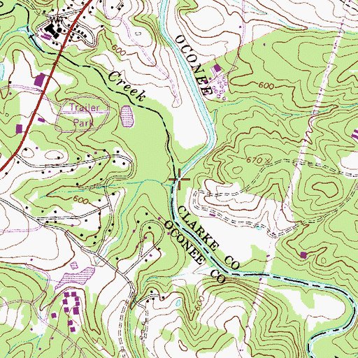 Topographic Map of McNutt Creek, GA