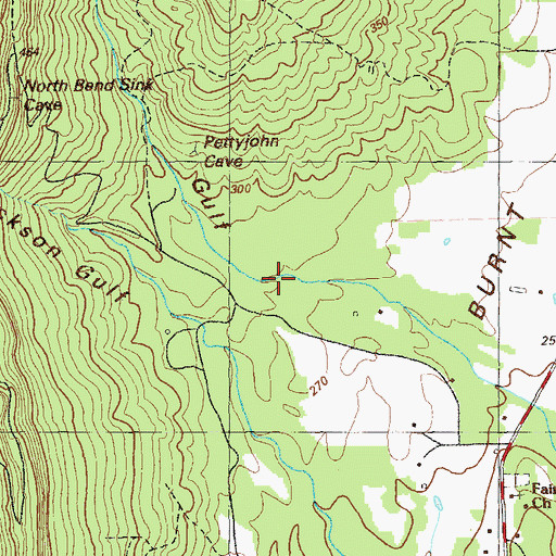 Topographic Map of McWhorter Gulf, GA