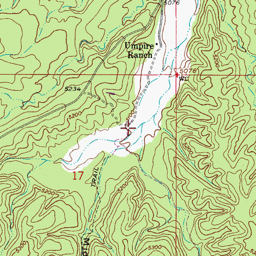 Topographic Map of Middle Canyon, AZ