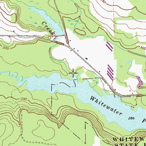 Topographic Map of Meadow Creek, GA