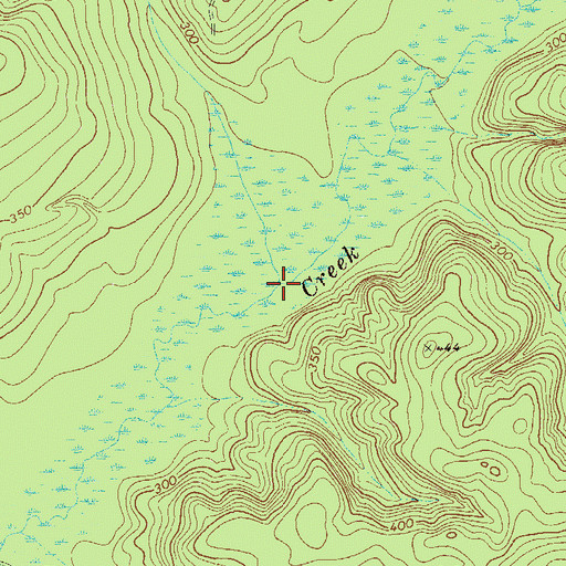 Topographic Map of Meal Creek, GA