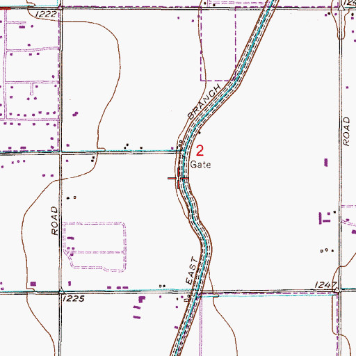 Topographic Map of Consolidated Canal East Branch, AZ