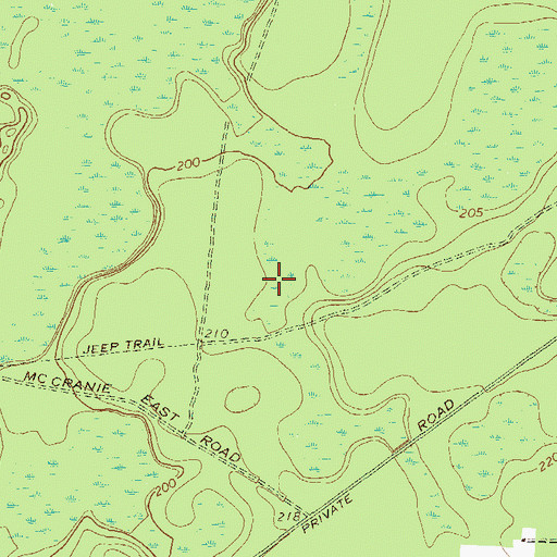 Topographic Map of Meeting House Bay, GA