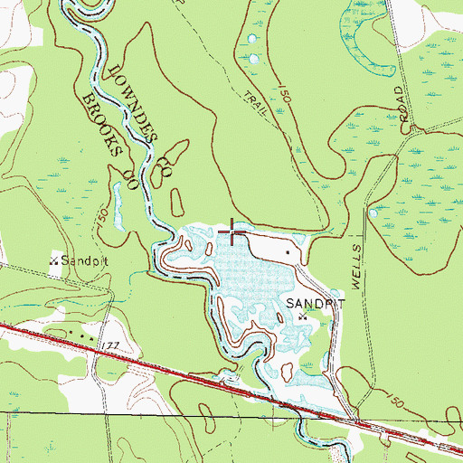 Topographic Map of Meetinghouse Branch, GA