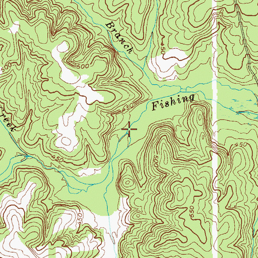 Topographic Map of Middle Creek, GA