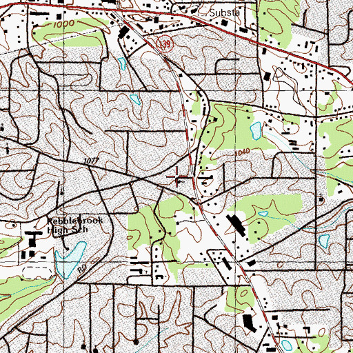 Topographic Map of Milam Church, GA