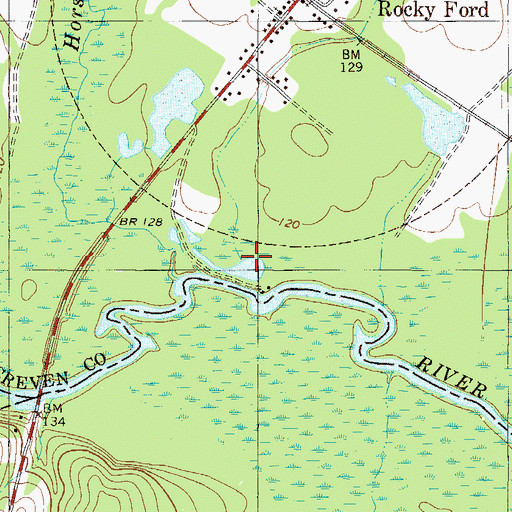 Topographic Map of Mile Branch, GA
