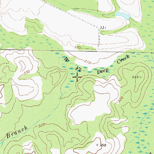 Topographic Map of Mile Branch, GA
