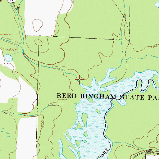 Topographic Map of Mill Creek, GA