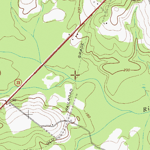 Topographic Map of Mill Creek, GA