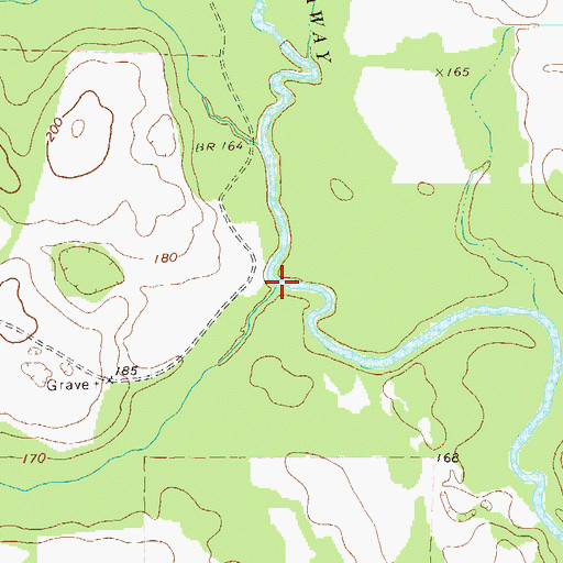Topographic Map of Mill Creek, GA