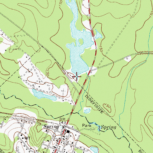 Topographic Map of Mill Creek, GA