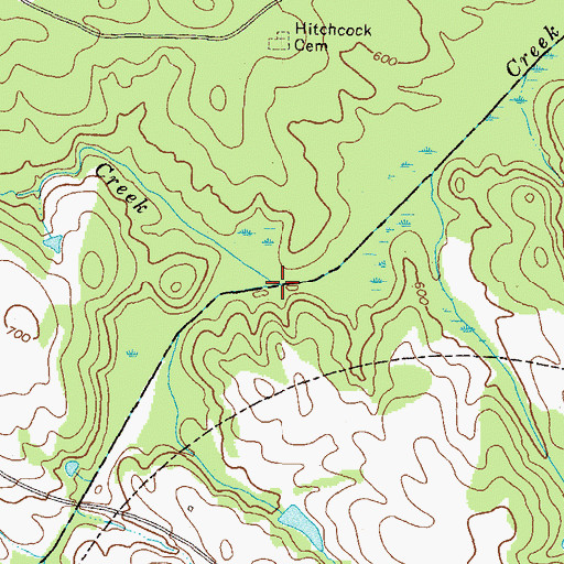 Topographic Map of Mill Shoal Creek, GA