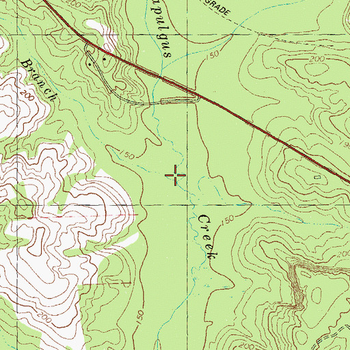 Topographic Map of Miller Branch, GA