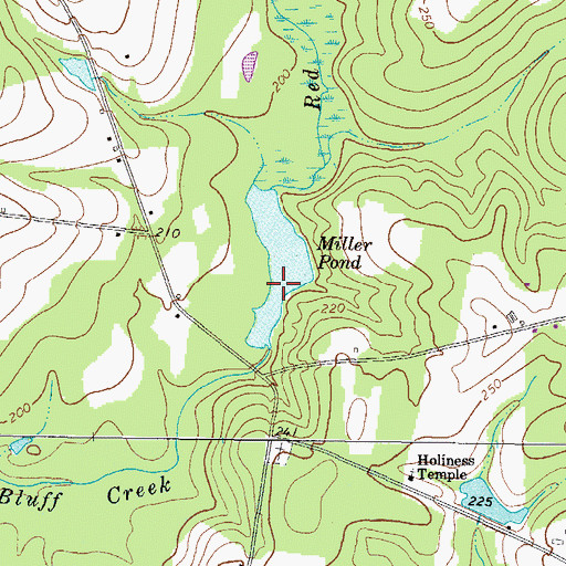 Topographic Map of Miller Pond, GA