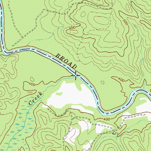 Topographic Map of Millstone Creek, GA