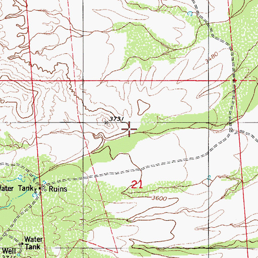 Topographic Map of Contreras Canyon, AZ