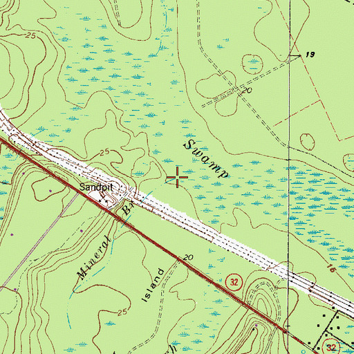 Topographic Map of Mineral Branch, GA